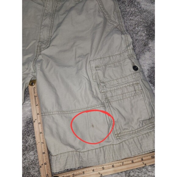 Levis Mens Cargo Shorts 34 Casual Utility White Tag Flat Front Khaki Y2K Chino - Picture 7 of 10